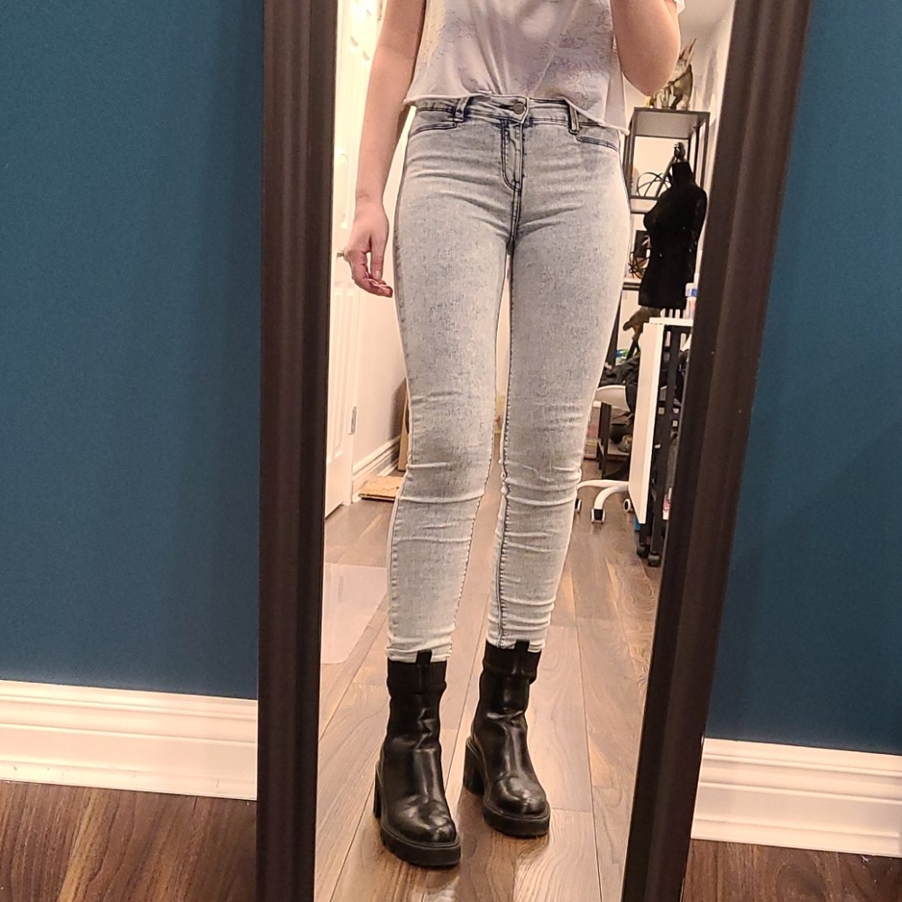 Bleached look jeggings